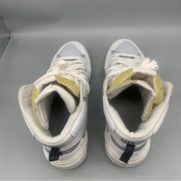 Nike Blazer Mid x Sacai White Grey 2019 Mens Size 14 - Picture 5 of 7
